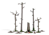 Fox Burrow - Action Set -- 6 Foxes, 1 Hollow Stump, 4 Barren Trees, 3 Stumps-1