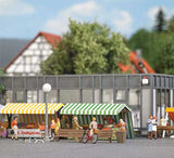 Shopping for Veggies - Action Set -- 2 Benches, Garbage Can, Figure, 2 Bicycles, Nonworking Park Light-2