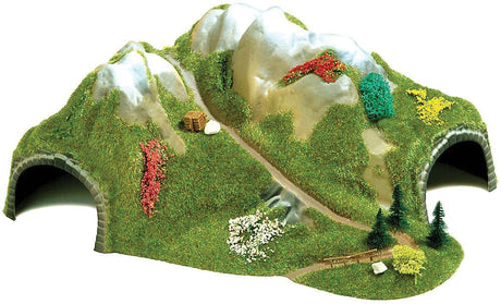 Double-Track Corner Curved Tunnel -- 13-3/8 x 10-5/8 x 5-1/2"  34 x 27 x 14cm
