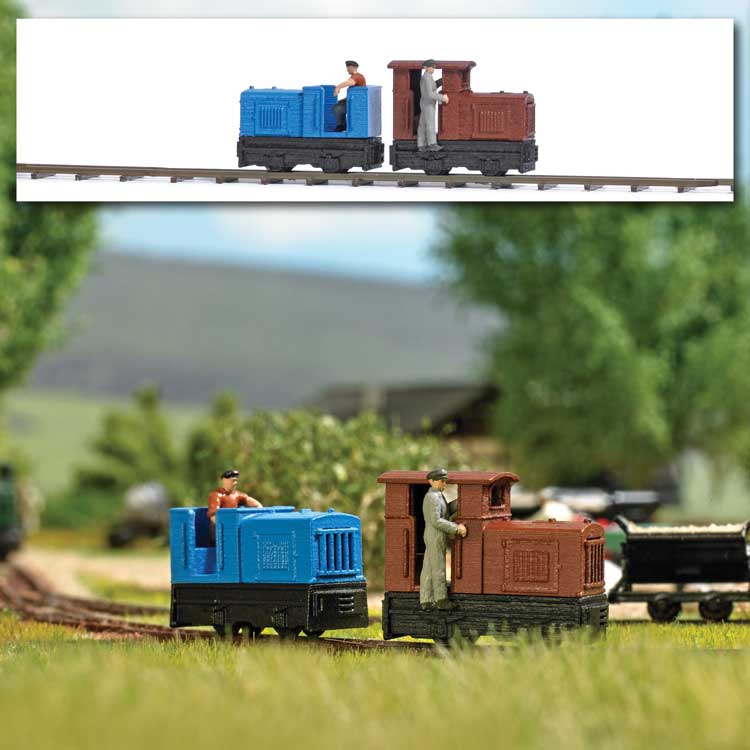 Gmeinder 15/18 Mine Locomotives 1 Each Open, Closed Cab - Non Operating Feld