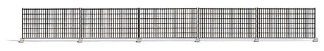 Etched-Metal Construction Site Fencing -- 5 Sections Each: 7/8 x 1/2"  2.2 x 1.2cm