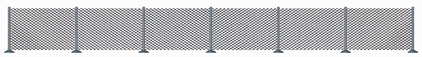 Metal Industrial Fence - Kit -- 23-5/8 x 5/8"  60cm x 16mm  (Includes 32 Posts)