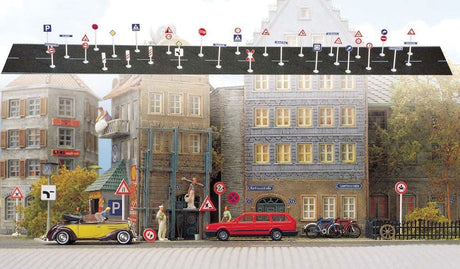European-Style City Sign Set -- 256 Traffic Signs, Road Signs & Address Signs