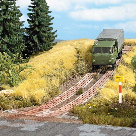 Concrete Road Panels -- Each panel 11/16 x 1/4"  1.8 x .6cm pkg(32) for 11"  28cm Total-1