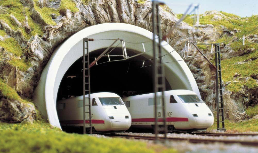 Concrete Double-Track Tunnel Portal -- ICE-Style