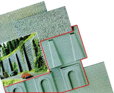 Stone Walls -- Each: 13-3/16 x 5-1/2"  33.5 x 14cm  pkg(2)