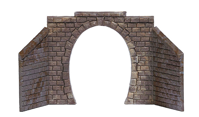 Cut Stone Single-Track Tunnel Portal w/Wing Walls