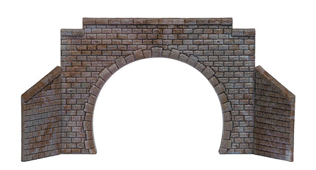 Cut Stone Double-Track Tunnel Portal w/Wing Walls