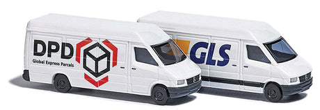 Mercedes-Benz Sprinter Van 2-Pack - Assembled -- 1 Each: DPD & GLS (white, black, German Lettering)-2