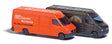 Mercedes-Benz Sprinter Cargo Van 2-Pack - Assembled -- UPS (brown) & TNT (orange)