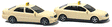 Taxi Set - Assembled -- 1 Each: Audi A4 Sedan & Mercedes-Benz C-Klasse (white)-1