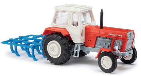 Fortschritt Farm Tractor w/tiller - Assembled -- Red, Gray, White
