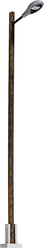 Teardrop Station/Platform Lamp on Wood Post -- With Yellow LED 4-1/16"  10.3cm Tall