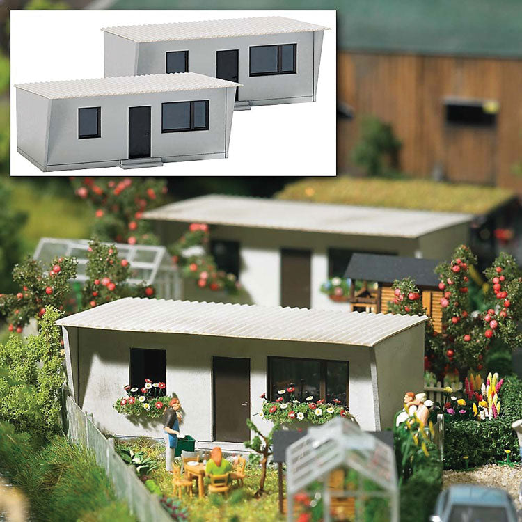 East German Type B26 Concrete Garden House -- Laser-Cut Card Kit - Each: 2-7/16 x 1-1/4 x 1-1/16"  6.2 x 3.2 x 2.7cm pkg(