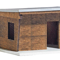 Wooden Bus Stop Shelter -- Laser-Cut Wood Kit - 1-5/8 x 1-3/16 x 1"  4.2 x 3 x 2.5cm