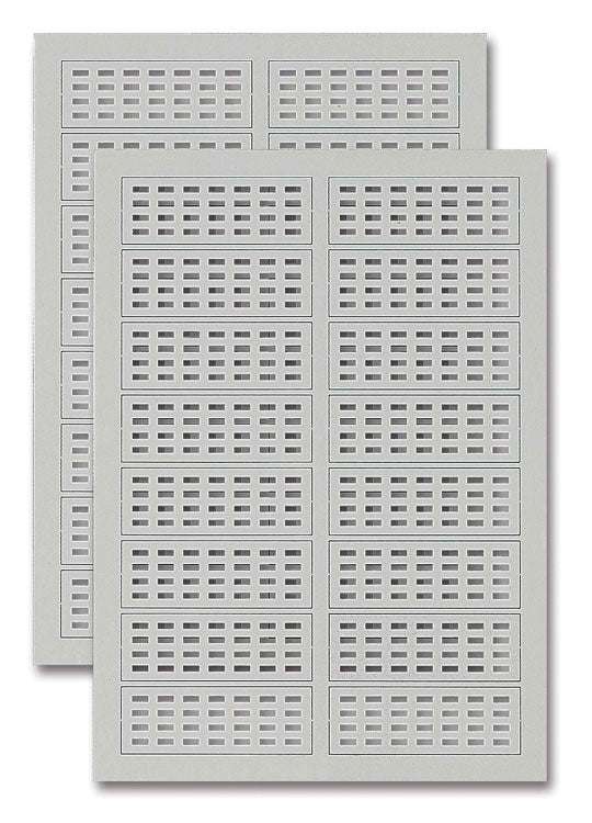 Concrete Roadway Plates -- Each Plate: 15/16 x 5/16"  2.4 x .8cm pkg(32)