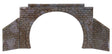 Cut Stone Double-Track Tunnel Portal w/Wing Walls