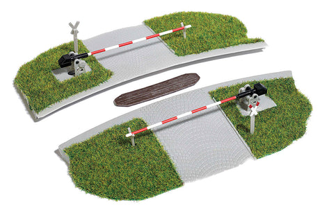Manual Grade Crossing w/Gates -- For Curved Track