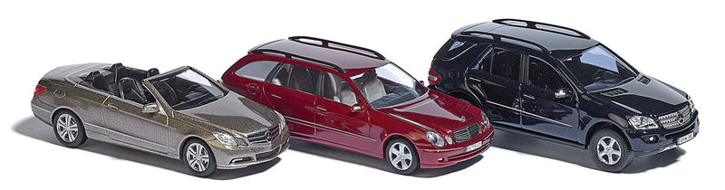 Mercedes-Benz Set - Economy - Assembled -- 1 Each: E-Klasse Convertible, E-Klasse Tation Wagon &M-Klasse SUV