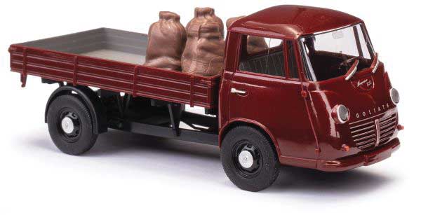 1957 Goliath Express 1100 Low-Side Truck with Load - Assembled -- Red