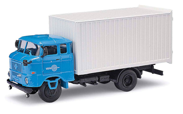 1984 IFA W50L MK Box Delivery Truck - Assembled - Espewe -- Volan (blue, white, German Lettering)