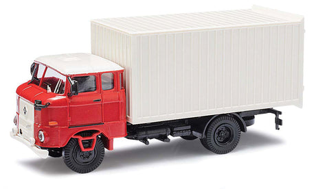 1984 IFA W50L MK Box Delivery Truck - Assembled - Espewe -- Zirkus Berolina (red, white, German Lettering)