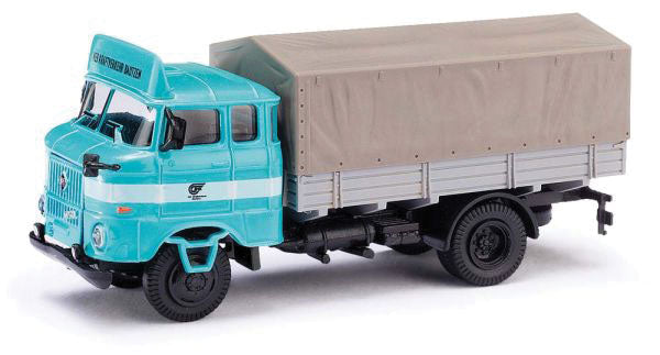 IFA W50L MP Low-Sided Delivery Truck w/Tarp - Assembled - Espewe -- KVK Bautzen (blue, white, gray, German Lettering)