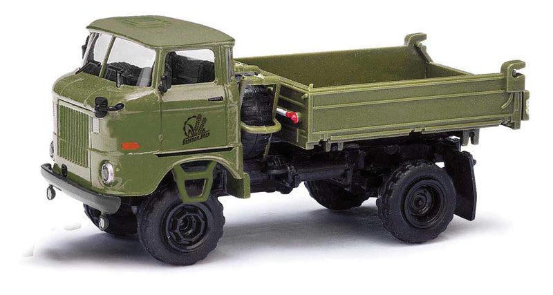 1973 IFA W50 3SK Low-Sided Dump Truck - Assembled - Espewe -- Golden Ahre (khaki, German Lettering)