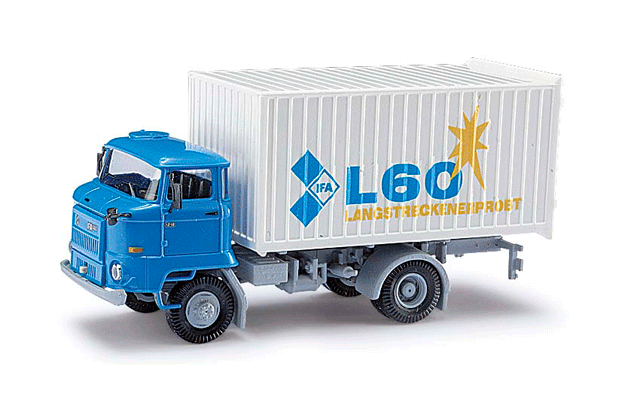 1987 IFA L60 ETK Box-Body Delivery Truck - Assembled - Espewe -- L60 (blue, white, yellow, German Lettering)