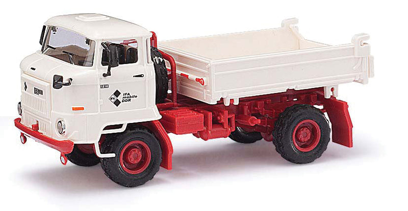 1987 IFA L60 3SK Low-Sided Dump Truck - Assembled - Espewe -- White, Red