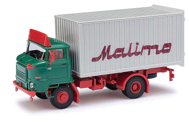 1987 IFA L60 ETK Box-Body Delivery Truck - Assembled - Espewe -- Malimo (green, red, silver, German Lettering)