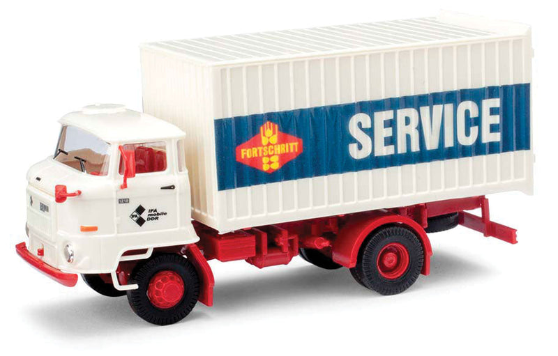 1987 IFA L60 ETK Box-Body Delivery Truck - Assembled - Espewe -- Service (white, red, blue)