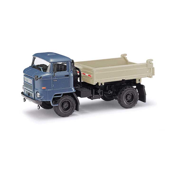 1987 IFA L60 3SK Low-Sided Dump Truck - Assembled -- Blue, Gray