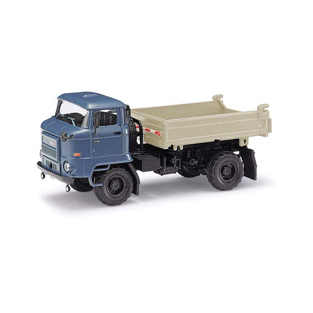 1987 IFA L60 3SK Low-Sided Dump Truck - Assembled -- Blue, Gray