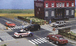 Intersection w/Pedestrian Crossings -- Self Adhesive For 3-1/8"  8cm Street