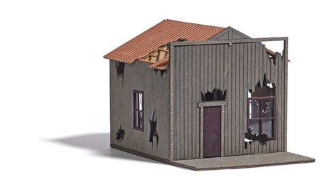 Dilapidated North American House -- Laser-Cut Kit - 2-3/8 x 2-3/8 x 2-3/8"  6 x 6 x 6cm-2