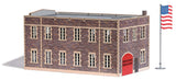 Clinker Block Fire Station -- Laser-Cut Wood Kit - 7-1/2 x 4-9/16 x 4-3/16"  19.1 x 11.6 x 10.6cm-4