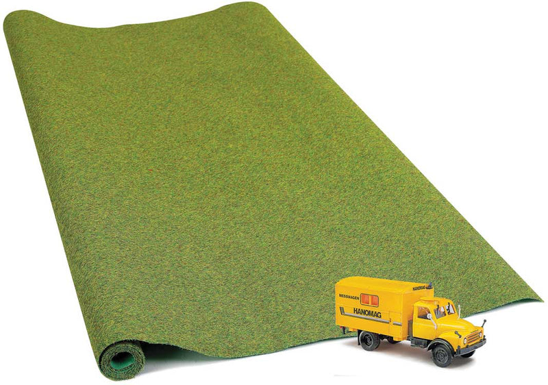Grass Mat with Hanomag Truck -- Yellow Truck, Mat Measures: 3-1/8 x 3-1/8"  8 x 8cm