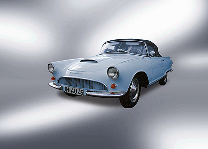 Auto Union 1000SP Roadster - Assembled -- Top Down (red)-1