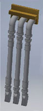 3 Line MU Hose -- Plastic pkg(4)