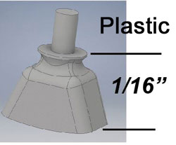 Locomotive Cab Ground Light -- Plastic pkg(4)