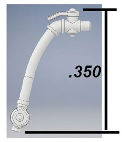 Loco Air Hose with Shut Off Valve -- Plastic pkg(2)