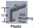 Locomotive Door Handles - Plastic -- 5-1/2 x 3/4"  14 x 1.9cm pkg(16)