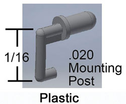 Locomotive Door Handles - Plastic -- 5-1/2 x 3/4"  14 x 1.9cm pkg(16)