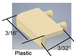Loco Face Mount Steps -- 16-1/2 x 8" Plastic pkg(5)