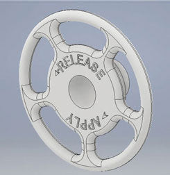 Loco Brake Wheel Kidney Bean -- 20" Scale Diameter - Plastic pkg(2)