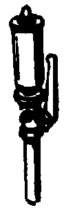 Steam Locomotive Whistle (Brass Casting) -- Large Modern Type