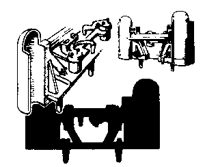 Steam Loco Air Pump Shield (Brass Casting) -- Scale 7'3"