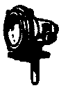 Steam Loco Headlight (Brass Castings) -- Switcher Type (Front or Rear; Also Used as Back-Up Light on Bigger Tenders)