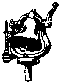 Steam Engine Bell w/Bracket (Brass Casting) -- Air Ringer Type w/Squat Base - Modern Locos